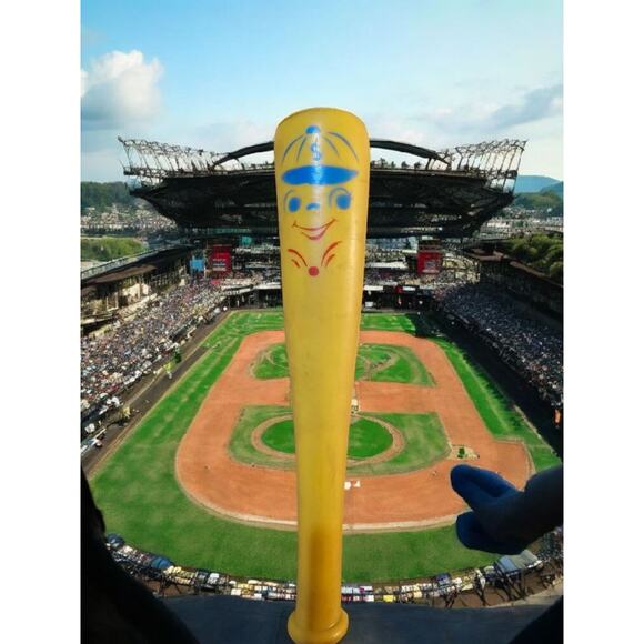 Vintage Baseball Bat Infant Rubber Squeeze Toy - Picture 1 of 5